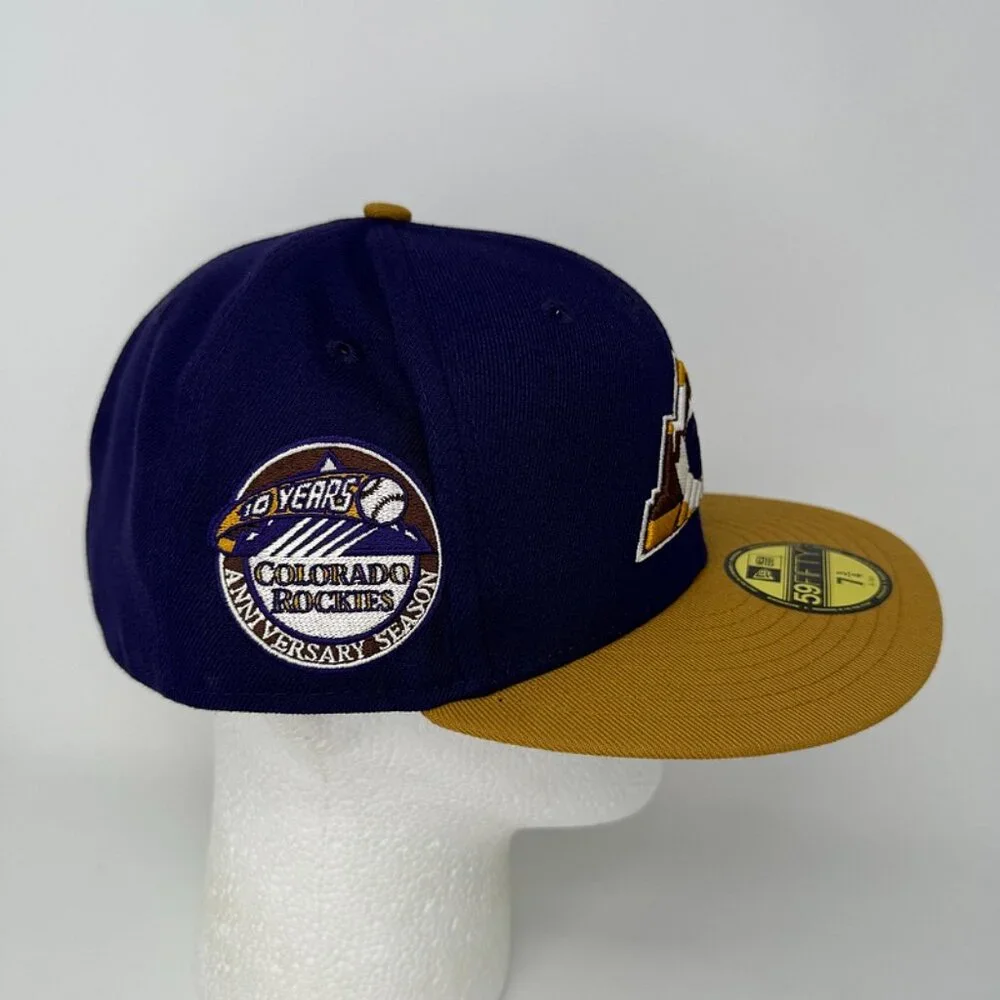 NWT Colorado Rockies 10 Yr Anniversary Fitted Hat 7 3/4‎ Cap MLB Baseball